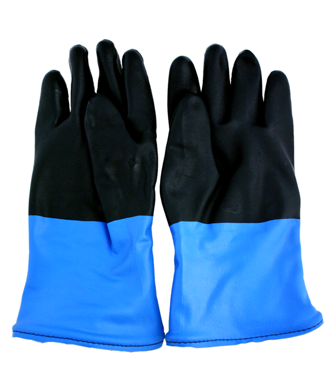 Blue/Black Thermal Lined Neoprene Gloves Neoprene Gloves Standard